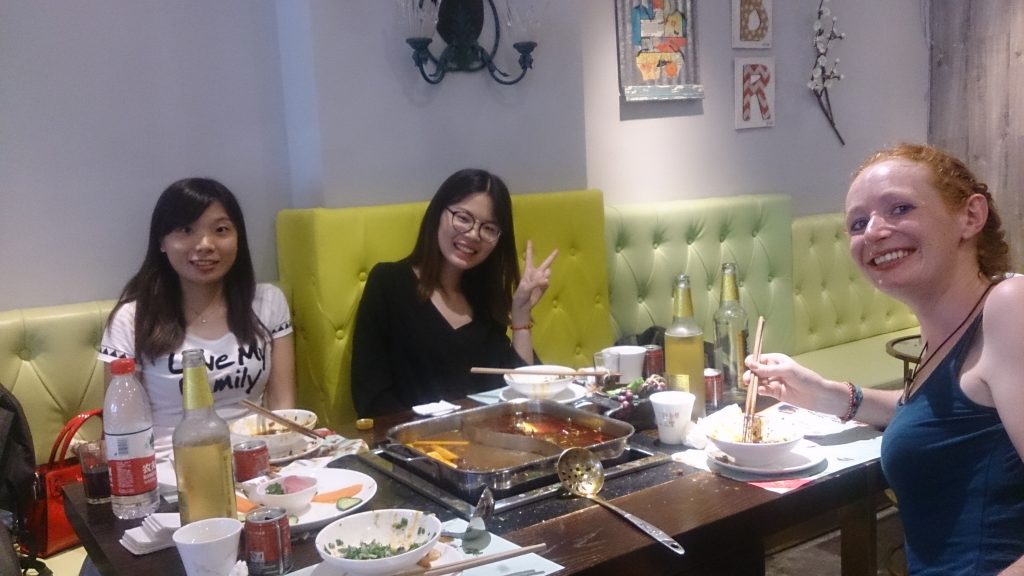 Chengdu hot pot with friends